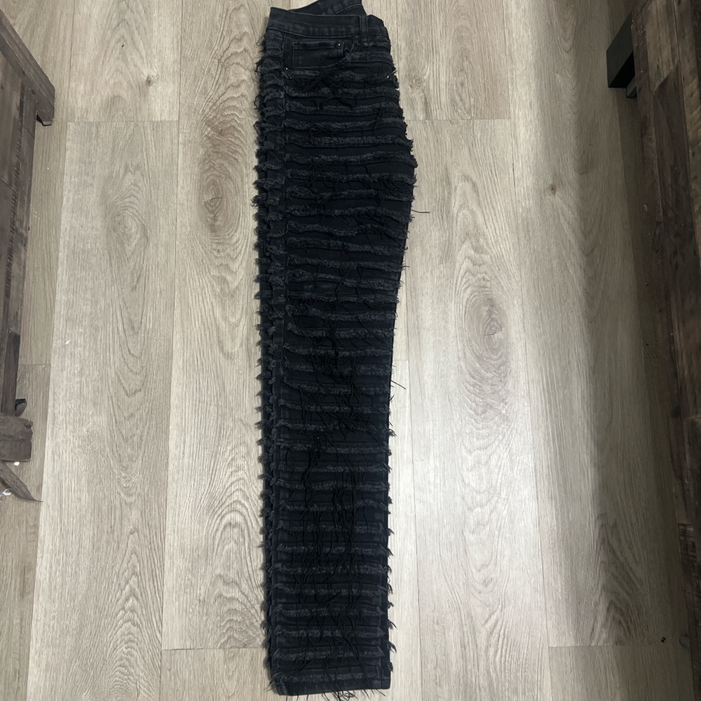 Forever 21 Black Ruffled Pencil Skirt